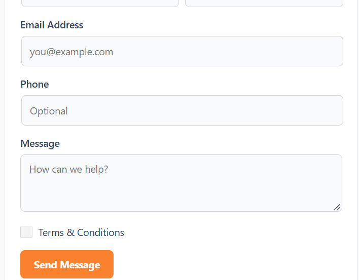 Contact with Terms

